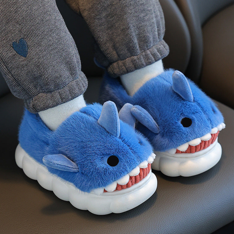 Autumn And Winter Bag Heel Children Cotton Slippers