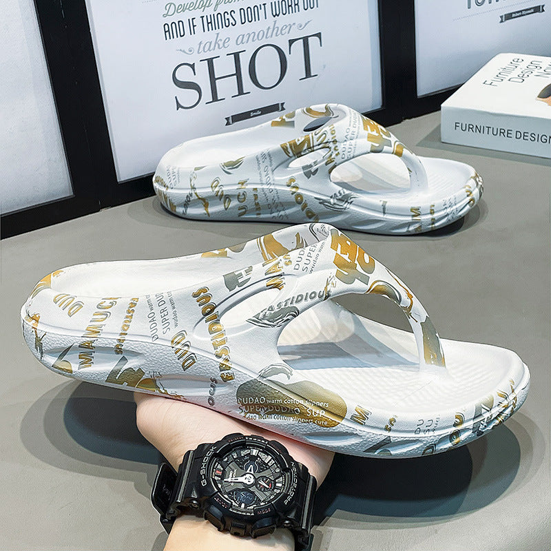 Flip-Flops Men's Summer Wear Drooping Soft Bottom Non-slip